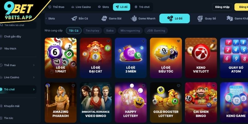 Giới thiệu về sảnh Xổ Số 9BET